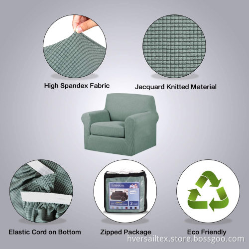 2 Pieces Armchair Cover Chair Slipcover